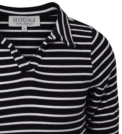 Hound Bluse - Rib Striped - Schwarz/Weiß