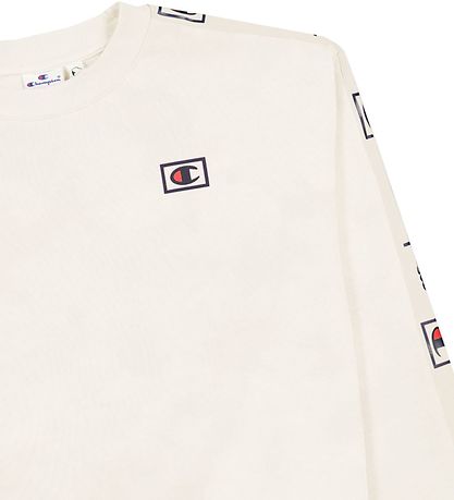 Champion Fashion Sweatshirt - Wit/Grijs m. Logo
