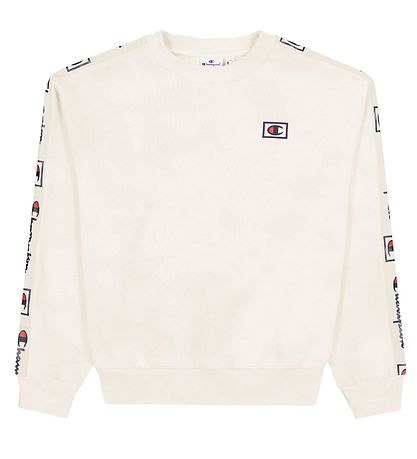 Champion Fashion Sweatshirt - Wit/Grijs m. Logo