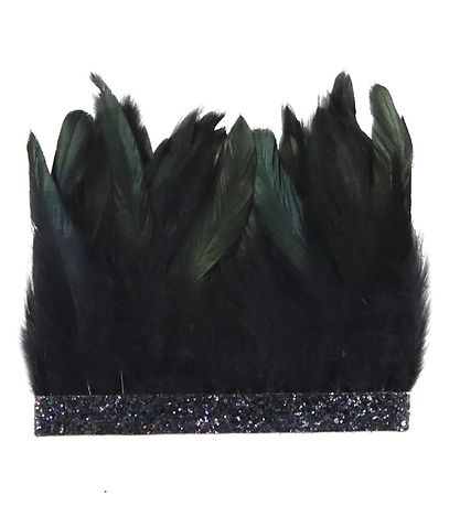 Meri Meri Maskeradkläder - Krona - Svart Feather