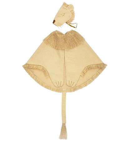 Meri Meri Kostuum - Leeuwenmantel en Hoed - Beige/Goud