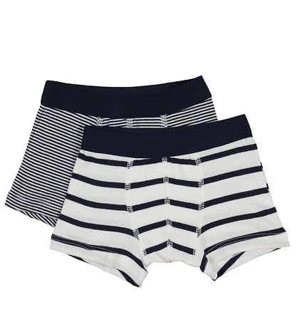 Petit Bateau Boxershorts - 2er-Pack - Navy/Weißer Streifen
