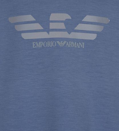 Emporio Armani Hettupeysa - Rykugt Blár M. Hugsandi/Lógó