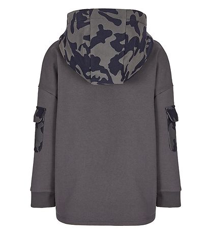 Emporio Armani Kapuzenjacke - Anthrazitgrau m. Camouflage