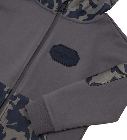 Emporio Armani Kapuzenjacke - Anthrazitgrau m. Camouflage