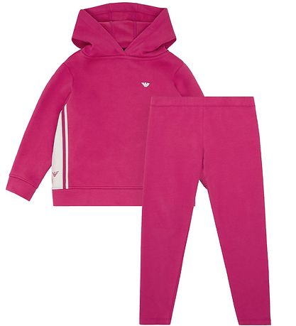 Emporio Armani Hoodie/Leggings - Pink w. White