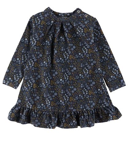 Smallstuff Jurk - Flower Nacht - Dark Blue