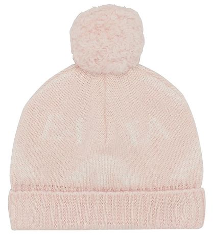 Emporio Armani Muts - Wol/Zijde - Roze m. Wit