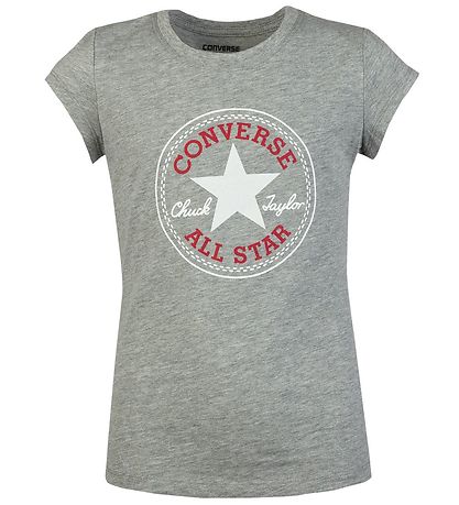 Converse Stuttermabolur - Grátt M. Lógó