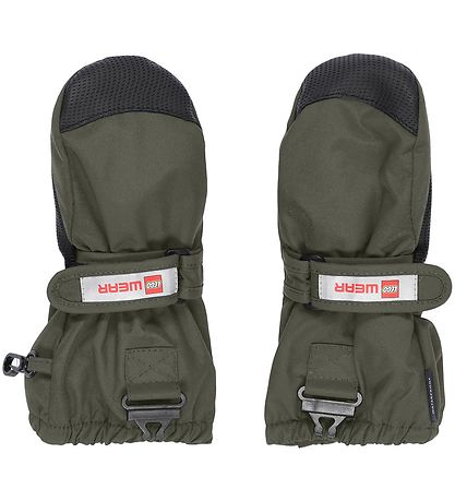 LEGO® Wear Mittens - LWAripo - Dark Khaki w. Zipper
