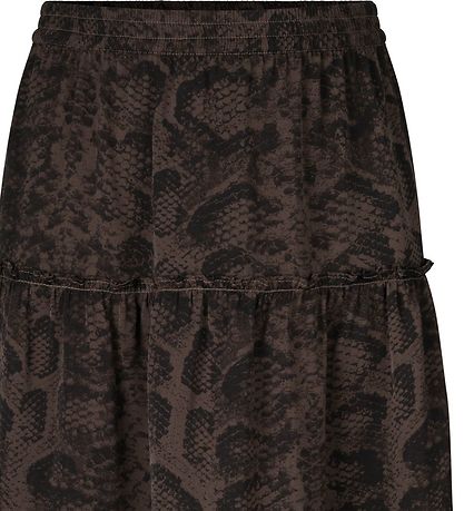 Rosemunde Rok - Gerecycled Polyester - Gerookt Oak Snake Print