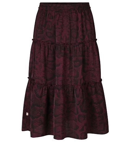 Rosemunde Rok Gerecycled Polyester Merlot Snake Print KW NL