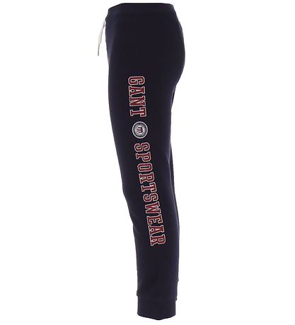 GANT Sweatpants - Crest Shield - Evening Blue w. Red