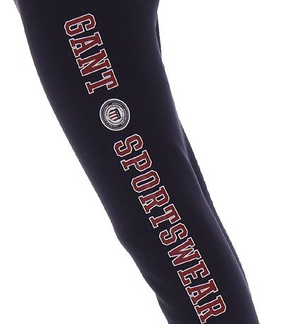 GANT Sweatpants - Crest Shield - Evening Blue w. Red