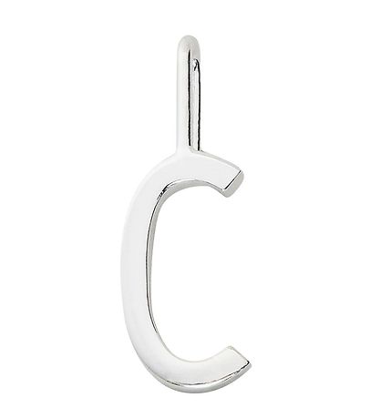 Design Letters Pendant For Necklace - C - Silver