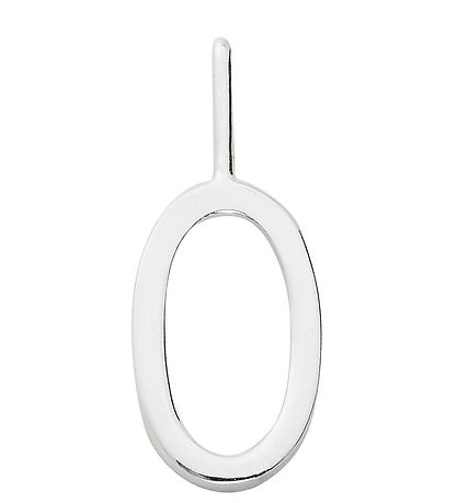 Pendentif À Collier Design Letters - O - Argent
