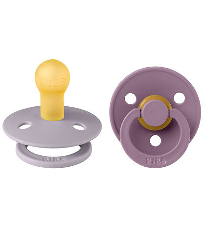 BIBS Colour Pacifiers - 2-Pack - Size 1 - Round - Fossil Grey/Ma