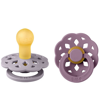 BIBS Bohemia Pacifiers - 2-Pack - Size 1 - Round - Fossil Grey/M