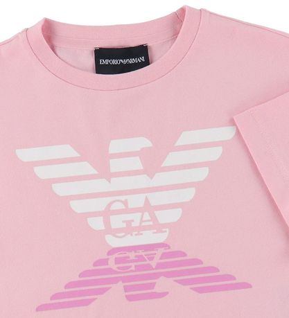 Emporio Armani T-shirt - Pink Orchidea w. Logo