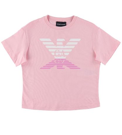 Emporio Armani T-shirt - Pink Orchidea w. Logo