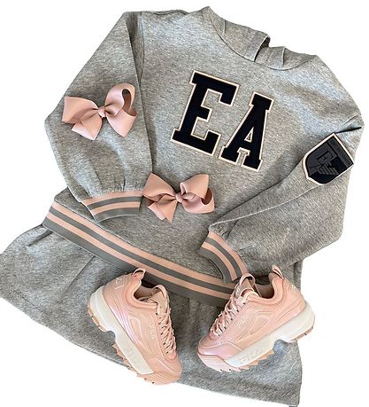 Emporio Armani Klänning - Gråmelerad m. Rosa