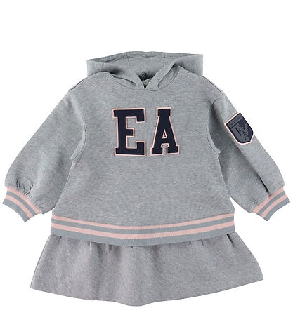 Emporio Armani Klänning - Gråmelerad m. Rosa