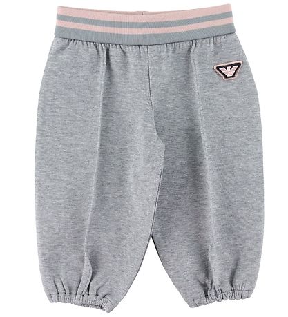 Emporio Armani Byxor - Gråmelerad m. Rosa