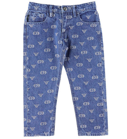 Emporio Armani Jeans - Denim Blue Medium/Vit m. Logotyper