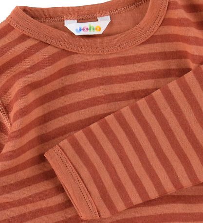Joha Blouse - Wool - Orange/Red Striped