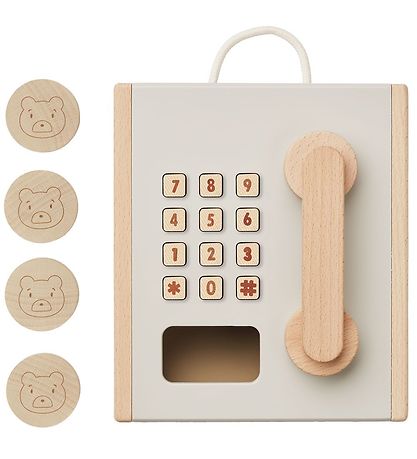 Liewood Wooden Toy - Telephone - Rufus - Oat/Sandy Mix