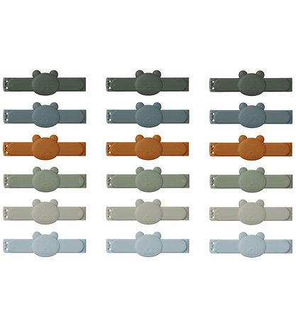 LIEWOOD Gonzo bag clips 18-pack Mr bear / Faune green multi mix LIEWOOD Gonzo bag clips 18-pack Mr bear / Faune green multi mix
