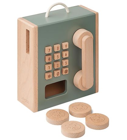 Liewood Wooden Toy Toy - Telephone - Rufus - Faune Green/Golden