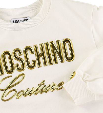 Moschino Sweatshirt White w. Gold Cheap Delivery KW IT