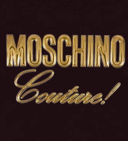 Moschino Stuttermabolur - Svart M. Gull