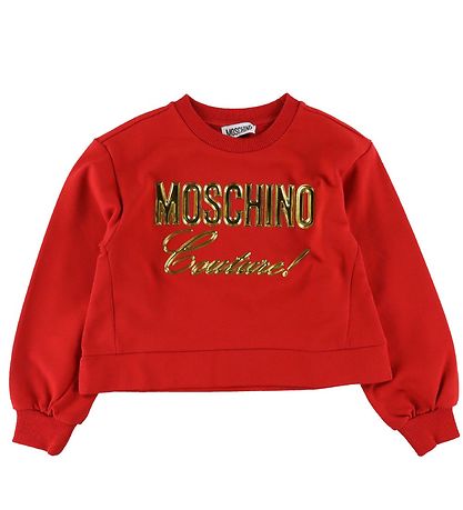 Moschino Sweatshirt Red w. Gold Quick Shipping KW IE