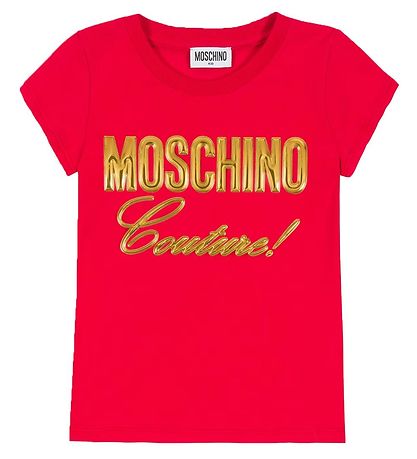 Moschino Stuttermabolur - Rautt M. Gull