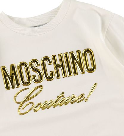 Moschino T-shirt - White w. Gold