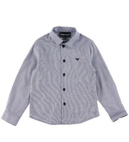 Emporio Armani Overhemd - Navy/Wit Geruit