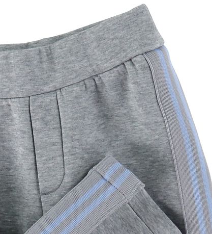Emporio Armani Trousers - Grey Melange w. Light Blue