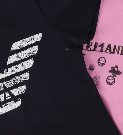 Emporio Armani T-shirts - 2er-Pack - Navy/Flamingo