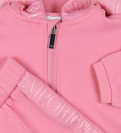Emporio Armani Byxor/Cardigan - Flamingo m. Logorand