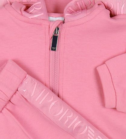 Emporio Armani Trousers/Cardigan - Flamingo w. Logo Stripe