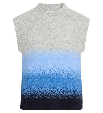 Grunt Väst - Charlotte Stickad Väst - Grey Melange