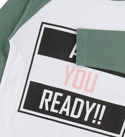 Add to Bag Bluse - Weiß m. Print