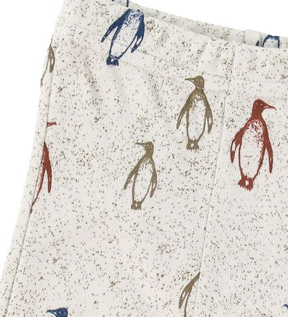Joha Leggings - Bambus - Gráar M. Mörgæsir