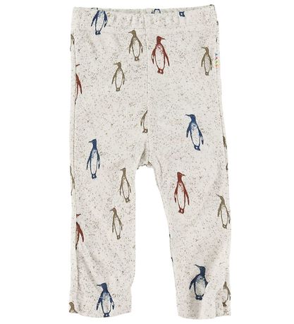 Joha Leggings - Bambus - Gráar M. Mörgæsir