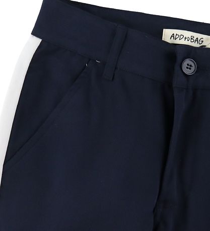 Add to Bag Trousers - Navy/White