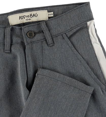 Add to Bag Trousers - Grey/White