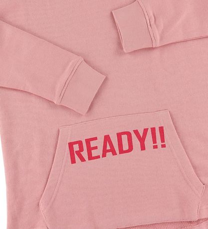 Add to Bag Kapuzenpullover - Rosa m. Print