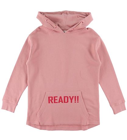 Add to Bag Kapuzenpullover - Rosa m. Print